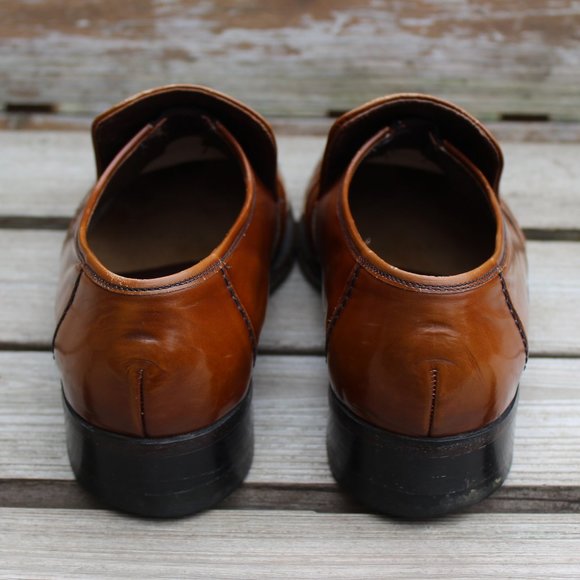 VTG 70s Tan Venetian Loafer, Burnished Calfskin - Picture 6 of 13